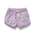 Organic Terry Tie Short - Lavender Shells