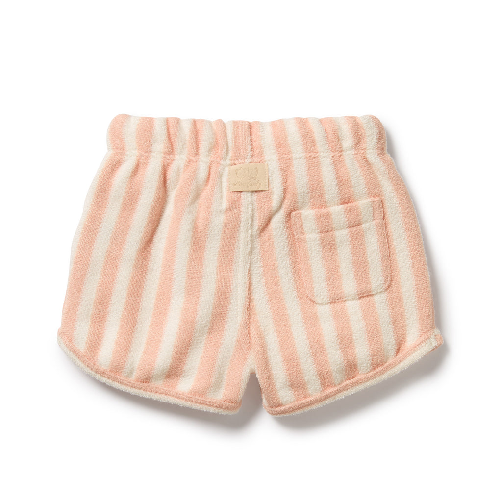Organic Terry Tie Short - Strawberry Wave