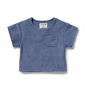 Organic Terry Tee - Deep Blue