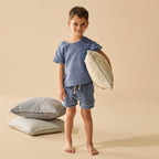 Organic Terry Tee - Deep Blue