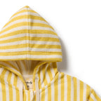 Organic Terry Hooded Towel - Honey Wave