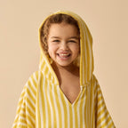Organic Terry Hooded Towel - Honey Wave