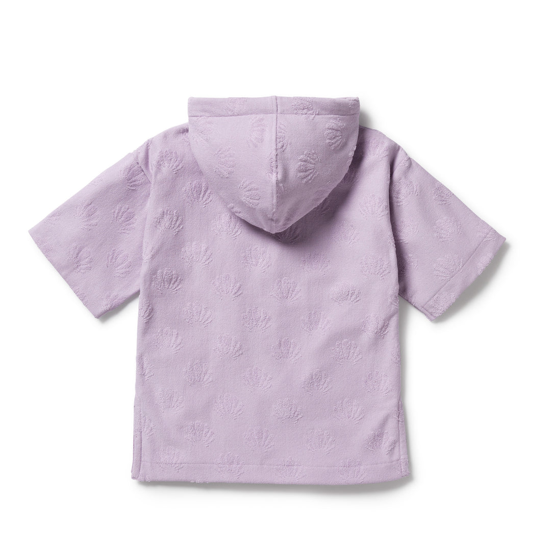 Wilson & Frenchy Organic Terry Hooded Towel - Lavender Shells