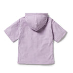 Organic Terry Hooded Towel - Lavender Shells