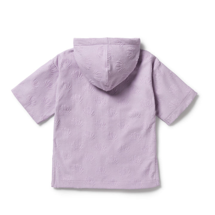 Wilson & Frenchy Organic Terry Hooded Towel - Lavender Shells