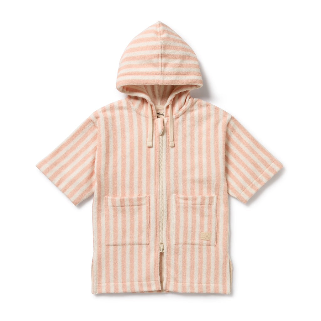 Wilson & Frenchy Organic Terry Hooded Towel - Strawberry Wave