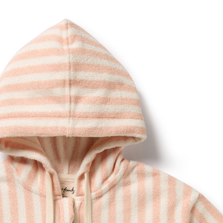 Wilson & Frenchy Organic Terry Hooded Towel - Strawberry Wave