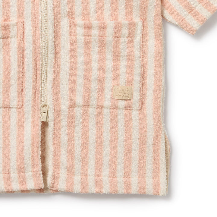Wilson & Frenchy Organic Terry Hooded Towel - Strawberry Wave