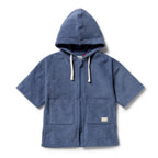 Organic Terry Hooded Towel - Deep Blue