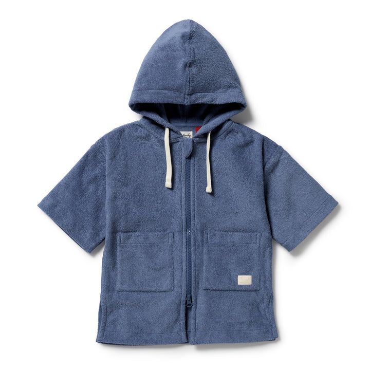 Wilson & Frenchy Organic Terry Hooded Towel - Deep Blue