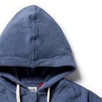 Organic Terry Hooded Towel - Deep Blue