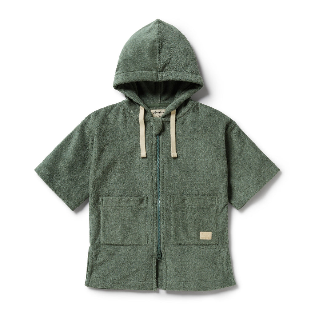 Wilson & Frenchy Organic Terry Hooded Towel - Moss