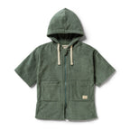 Organic Terry Hooded Towel - Moss