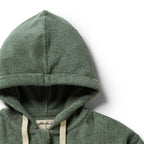 Organic Terry Hooded Towel - Moss