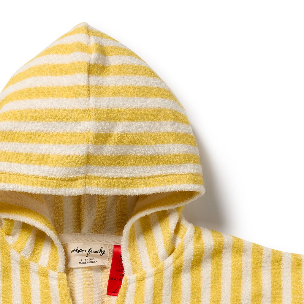 Wilson & Frenchy Organic Terry Hooded Poncho - Honey Wave