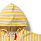 Organic Terry Hooded Poncho - Honey Wave