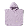 Organic Terry Hooded Poncho - Lavender Shells