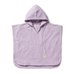 Organic Terry Hooded Poncho - Lavender Shells