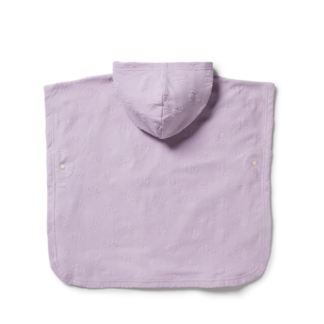 Wilson & Frenchy Organic Terry Hooded Poncho - Lavender Shells
