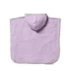 Organic Terry Hooded Poncho - Lavender Shells