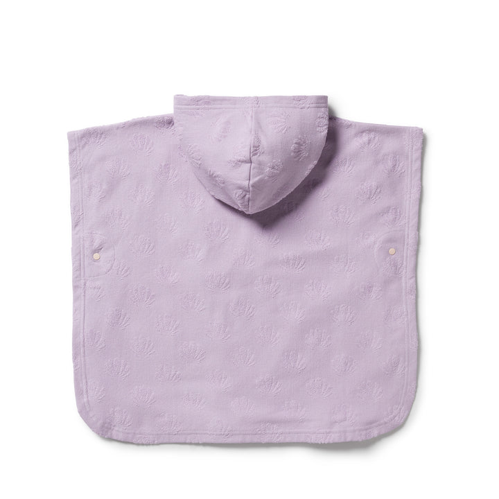 Wilson & Frenchy Organic Terry Hooded Poncho - Lavender Shells