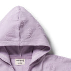 Organic Terry Hooded Poncho - Lavender Shells