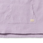 Organic Terry Hooded Poncho - Lavender Shells