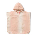 Organic Terry Hooded Poncho - Strawberry Wave