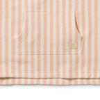 Organic Terry Hooded Poncho - Strawberry Wave