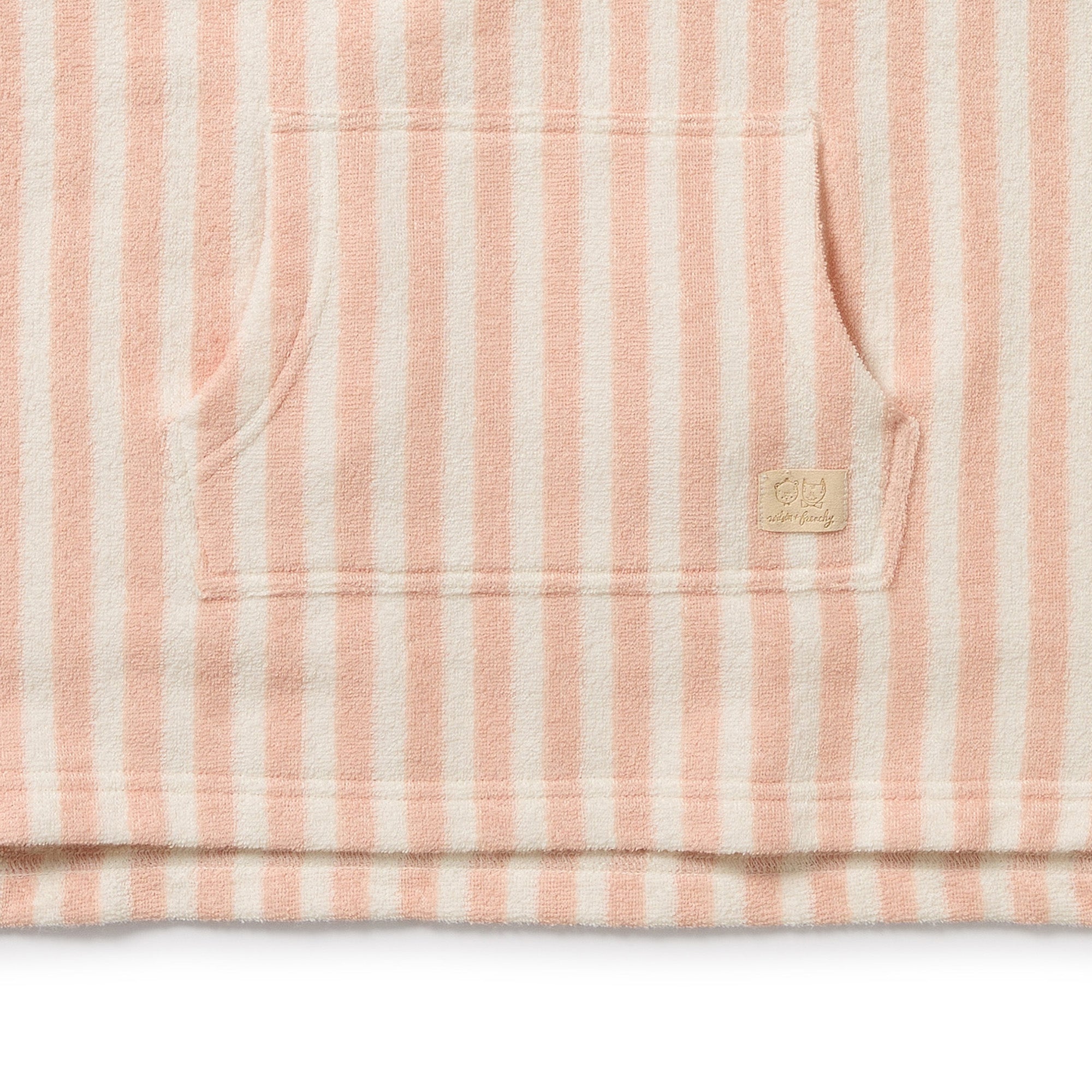 Wilson & Frenchy Organic Terry Hooded Poncho - Strawberry Wave