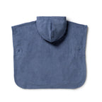 Organic Terry Hooded Poncho - Deep Blue