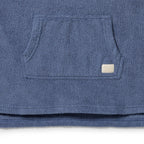 Organic Terry Hooded Poncho - Deep Blue