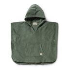 Organic Terry Hooded Poncho - Moss