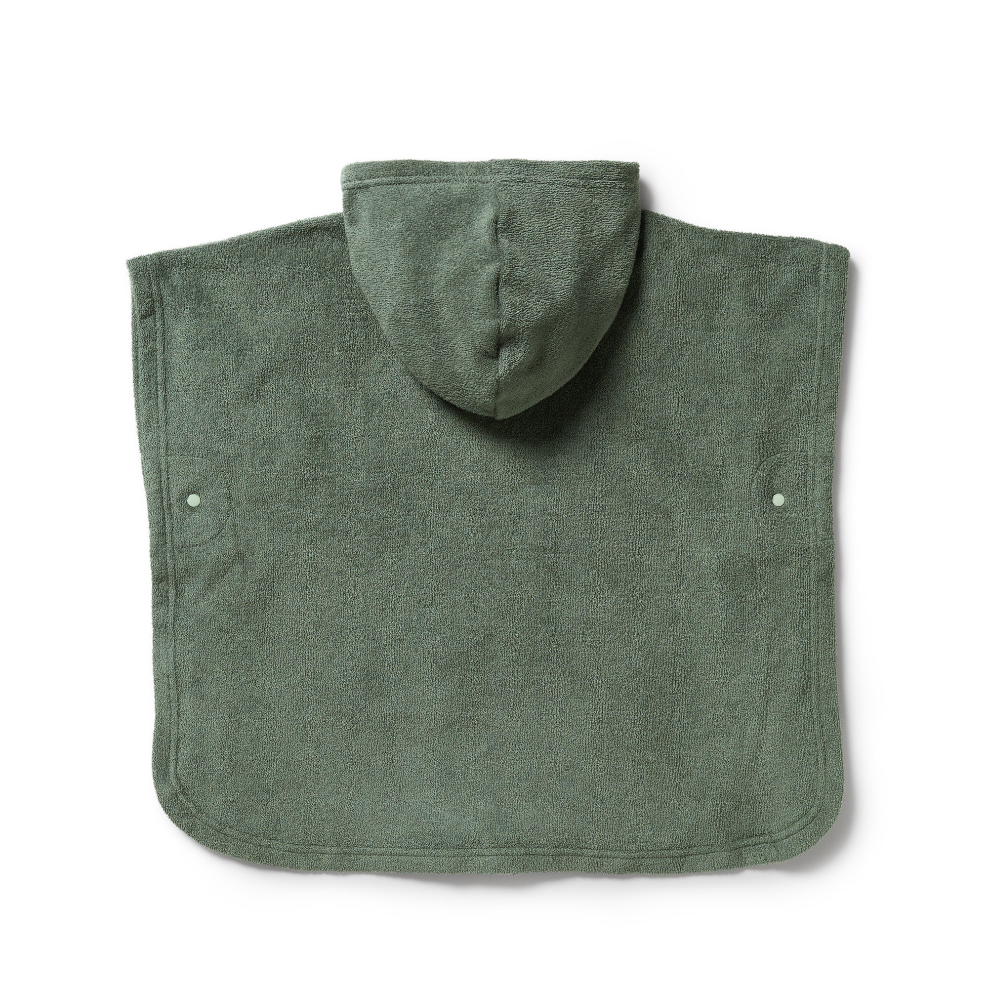 Wilson & Frenchy Organic Terry Hooded Poncho - Moss