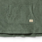 Organic Terry Hooded Poncho - Moss