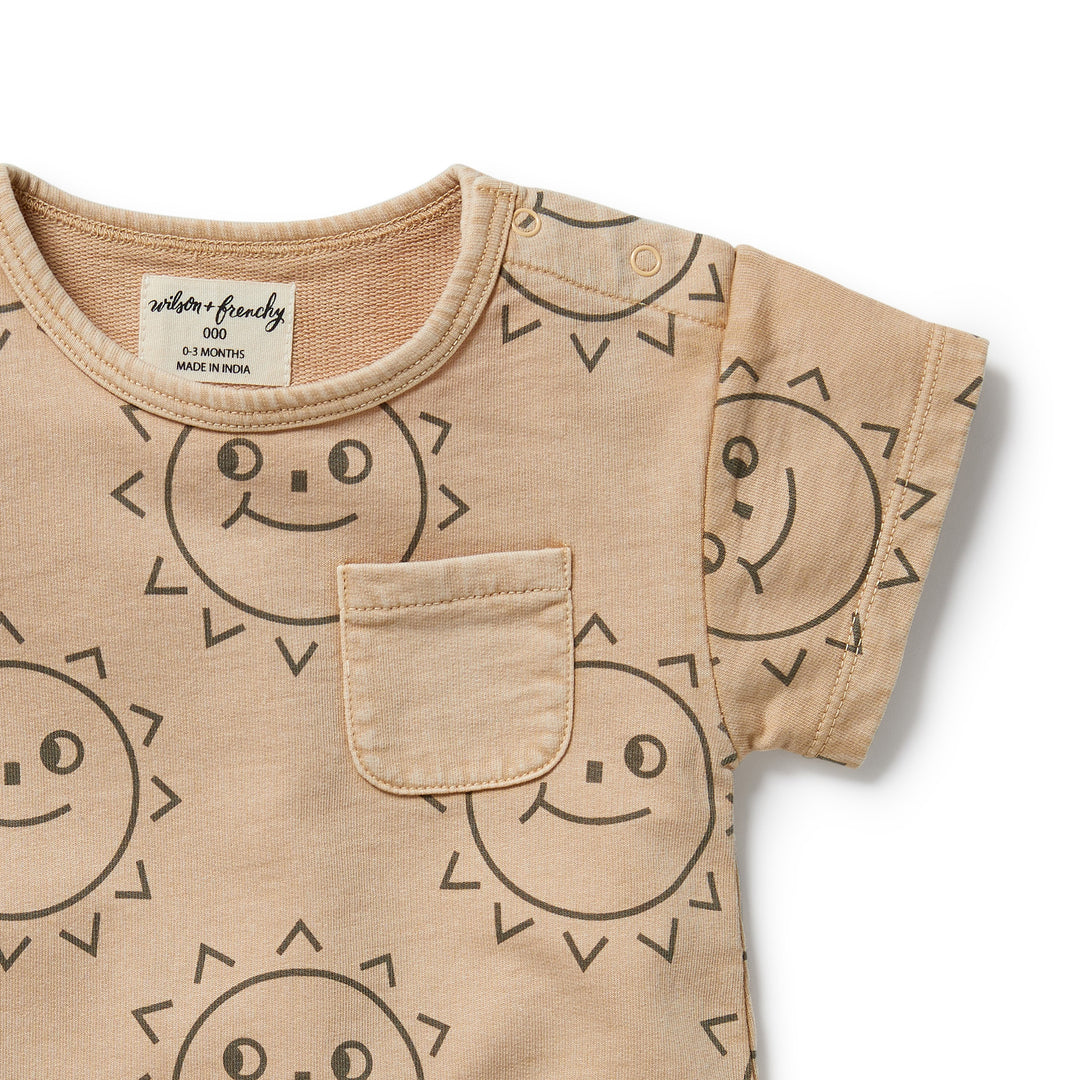 Wilson & Frenchy Organic Sweat Growsuit - Happy Days