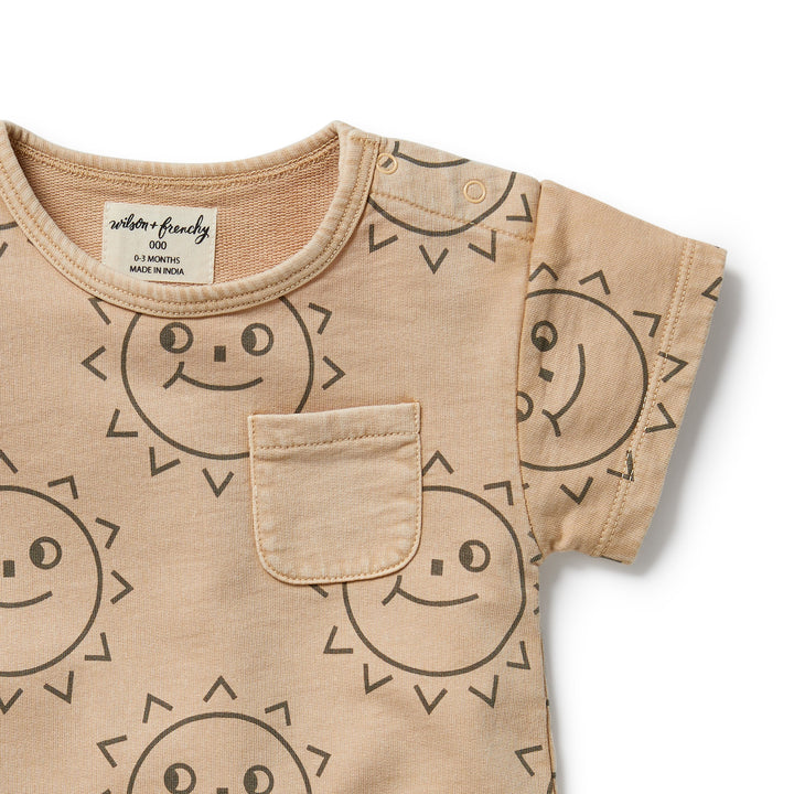 Wilson & Frenchy Organic Sweat Growsuit - Happy Days