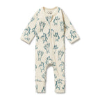 Organic Zipsuit with Feet - Yeti