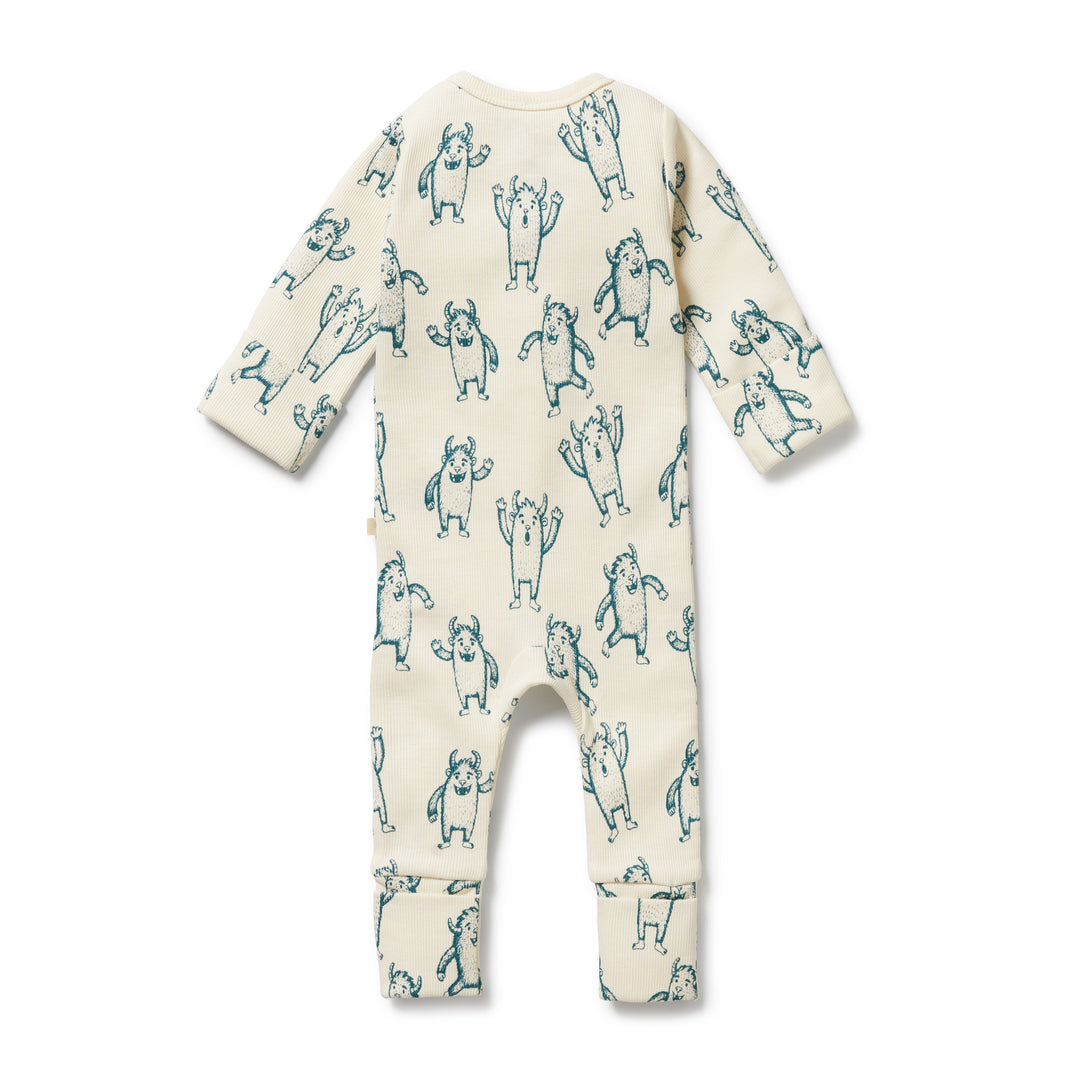 Wilson & Frenchy Organic Zipsuit with Feet - Yeti