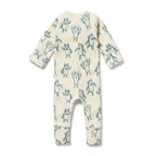 Organic Zipsuit with Feet - Yeti