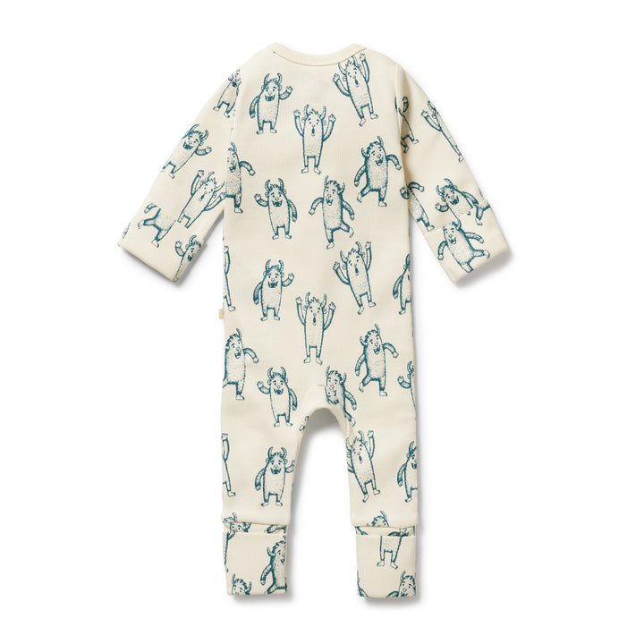 Wilson & Frenchy Organic Zipsuit with Feet - Yeti