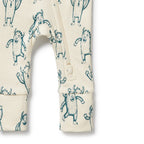 Organic Zipsuit with Feet - Yeti