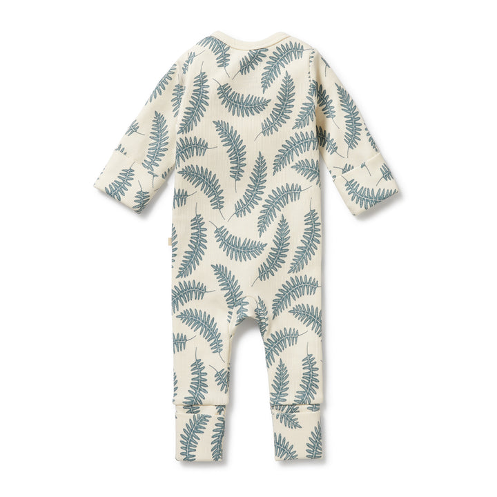 Wilson & Frenchy Organic Zipsuit with Feet - Little Fronds