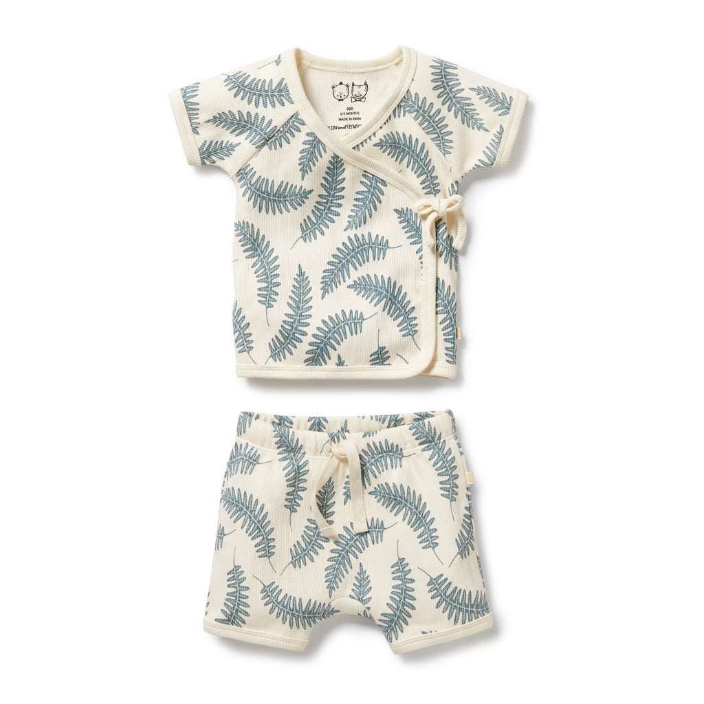Organic Kimono Set - Little Fronds