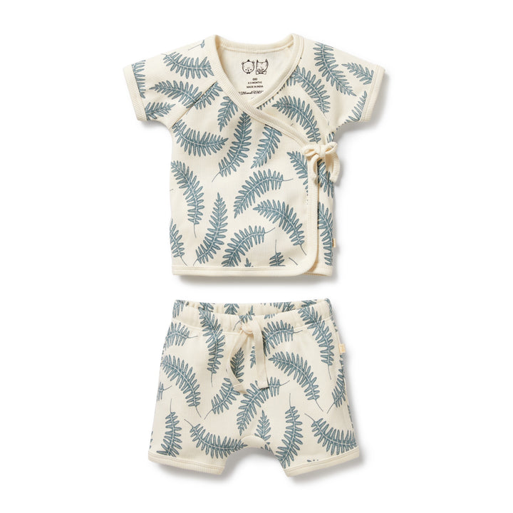 Wilson & Frenchy Organic Kimono Set - Little Fronds