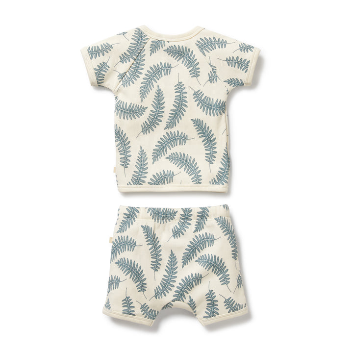 Wilson & Frenchy Organic Kimono Set - Little Fronds