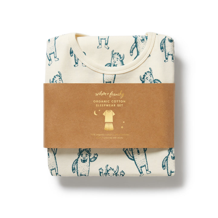 Wilson & Frenchy Organic Short Sleeved Pyjamas - Yeti