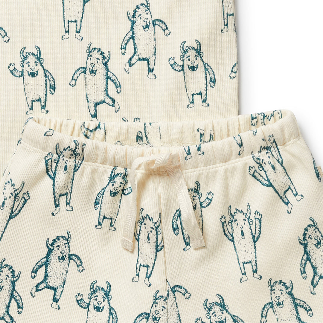 Wilson & Frenchy Organic Short Sleeved Pyjamas - Yeti