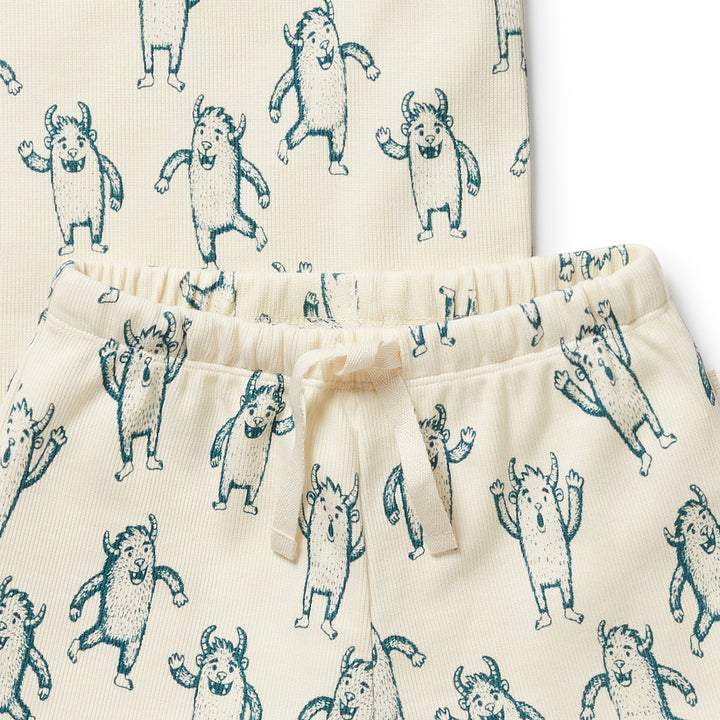 Wilson & Frenchy Organic Short Sleeved Pyjamas - Yeti