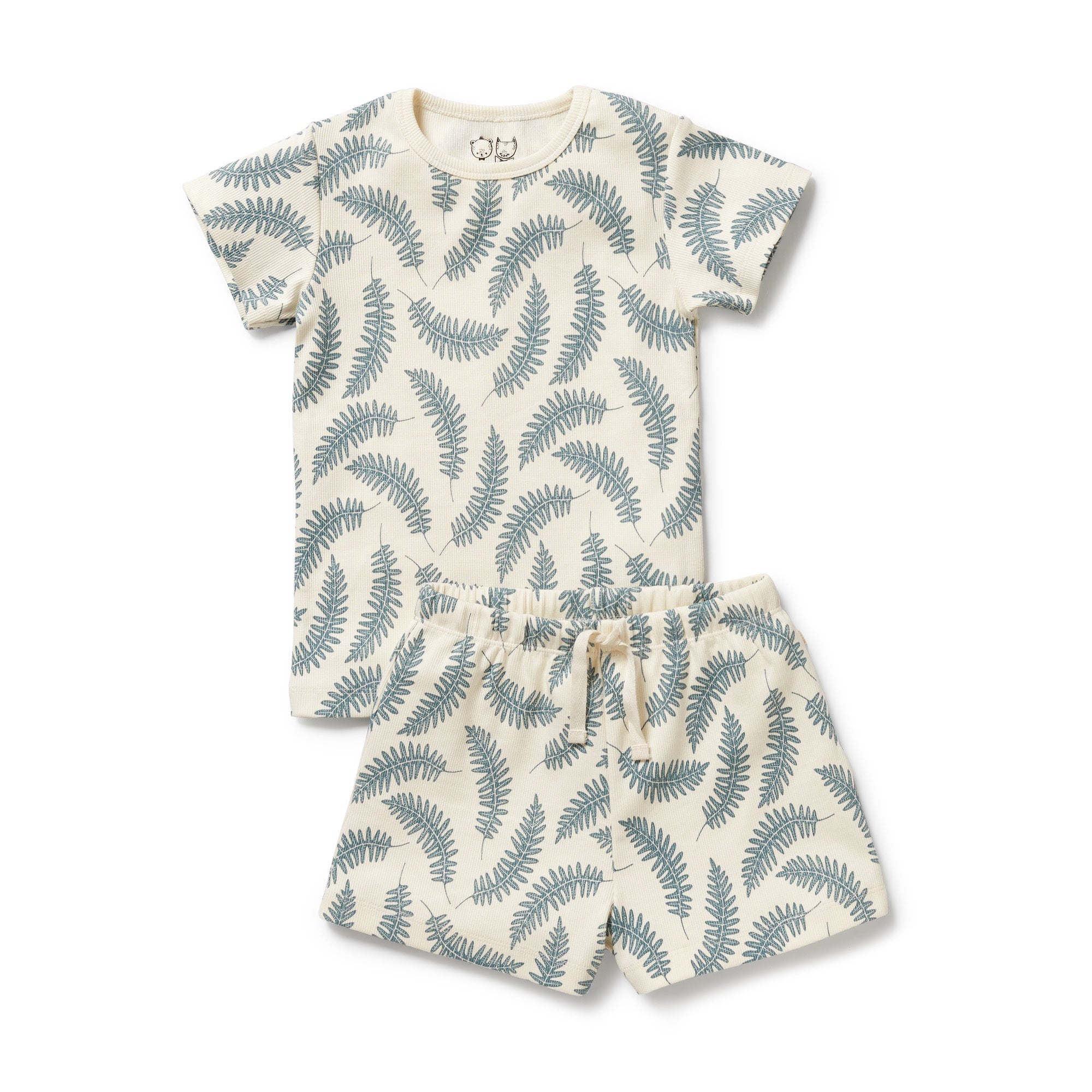 Wilson & Frenchy Organic Short Sleeved Pyjamas - Little Fronds